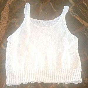 Splendid White Knit Tank Top